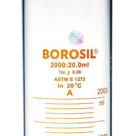 Borosil Cam Mezür 2000 ml - Dereceli Silindir Sertifikalı - 4 Adet Toptan