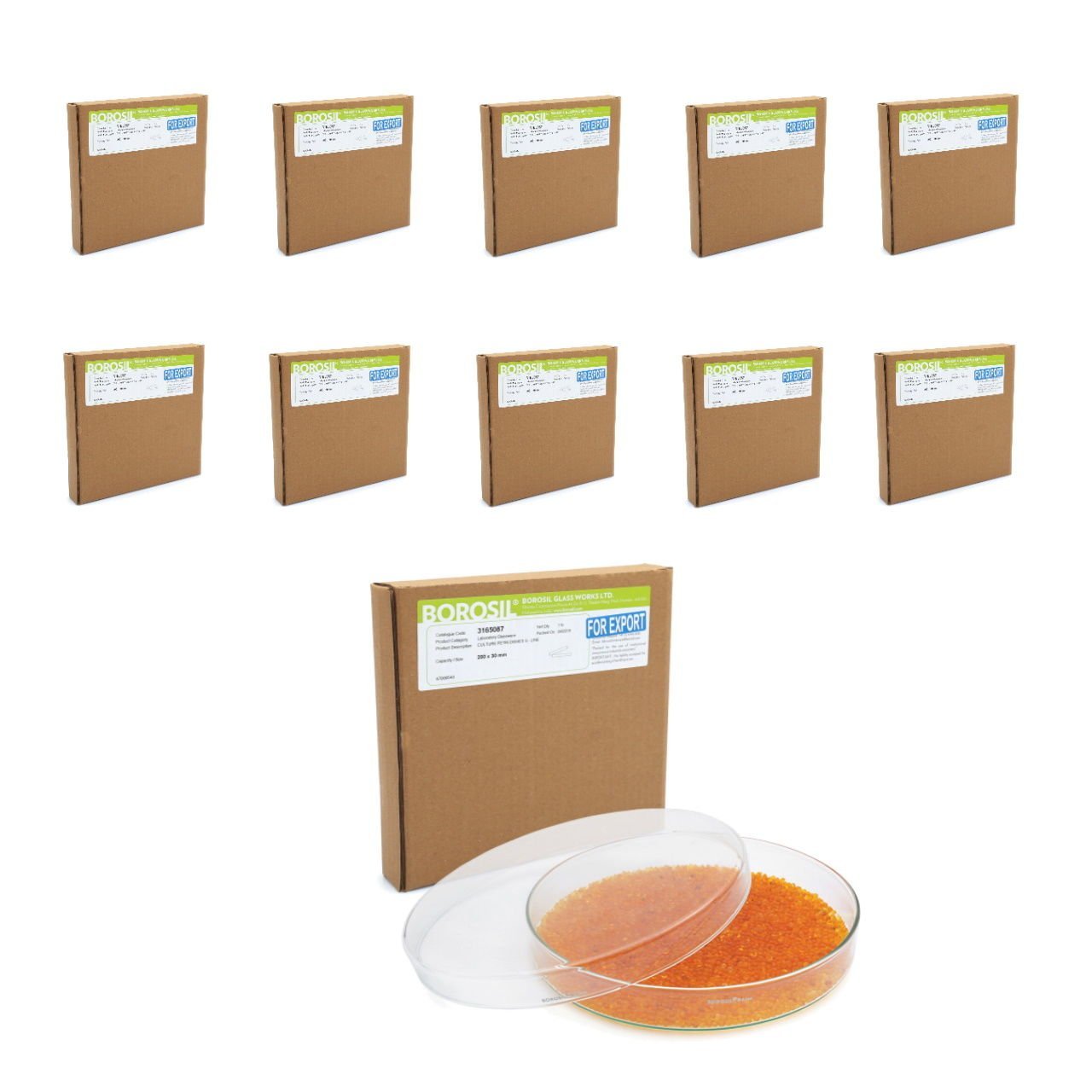 Borosil Cam Petri Kabı 200x30mm S-Line - Petri Kutusu - 10 Adet Toptan