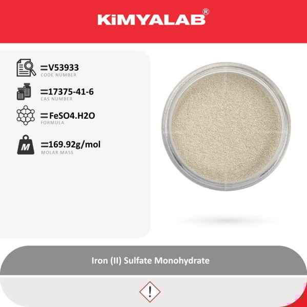 Kimyalab Demir II Sülfat Monohidrat - Iron II Sulfate Monohydrate - 25 Kg-Koli Toptan