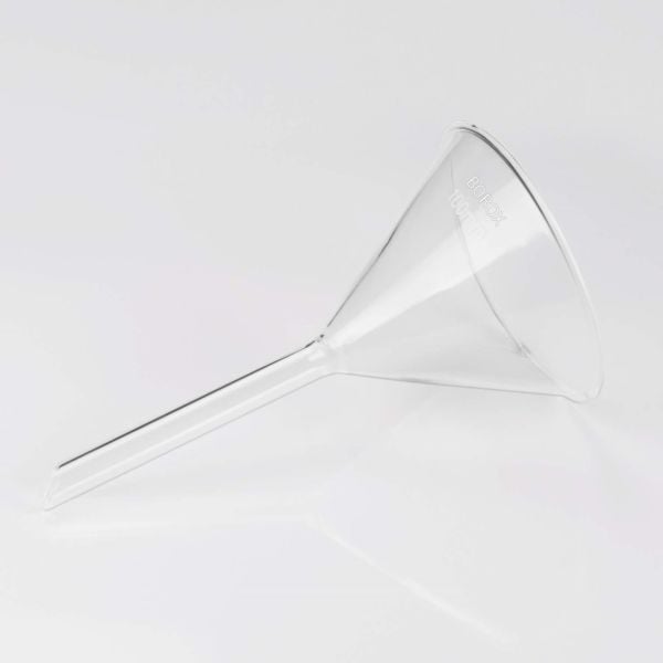 Borox Cam Huni 80 mm - Kısa Saplı Laboratuvar Huni