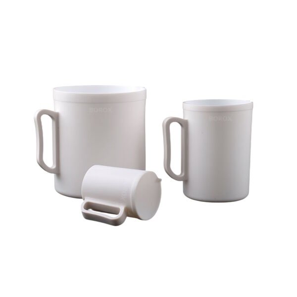 Borox Kulplu Teflon Beher 500ml - PTFE Isıya Dayanıklı Beher