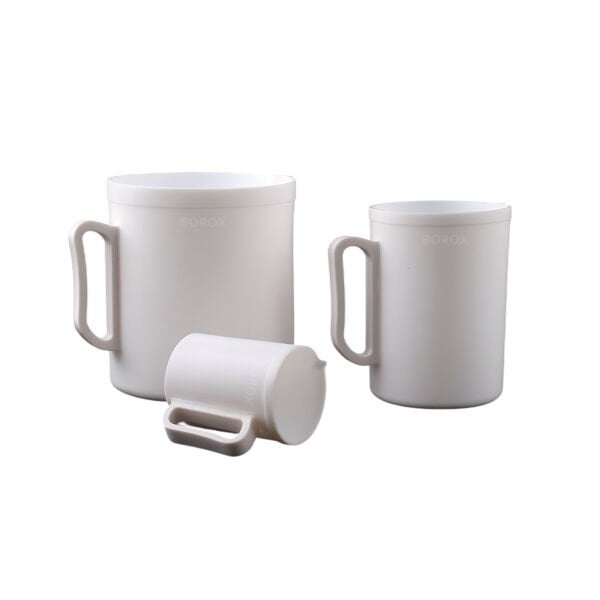 Borox Kulplu Teflon Beher 2000ml - PTFE Isıya Dayanıklı Beher