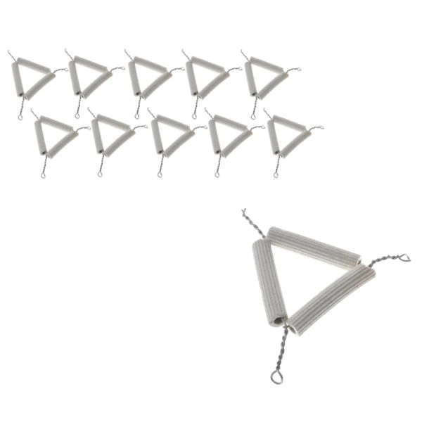 Borox Seramik Üçgenler 60 mm - Kil Üçgen - 10 Adet Toptan