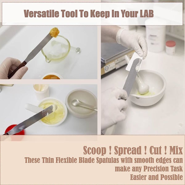 Borox Tahta Saplı Spatül Bıçak 20cm - Paslanmaz Spatula 12li