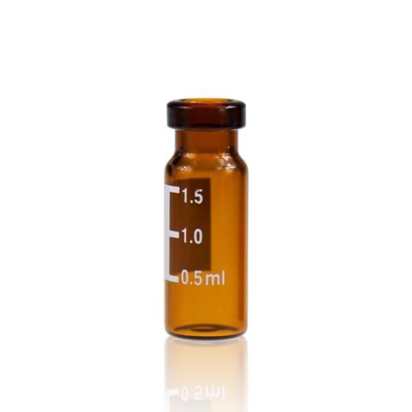 Borox Cam Vial 2 ml - Amber - Crimp ND11 - Hacim Ölçekli 100adet/paket