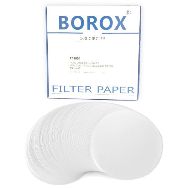 Laboratuvar Filtre Kağıdı 150 mm Nitel - Beyaz Bant Orta Hız