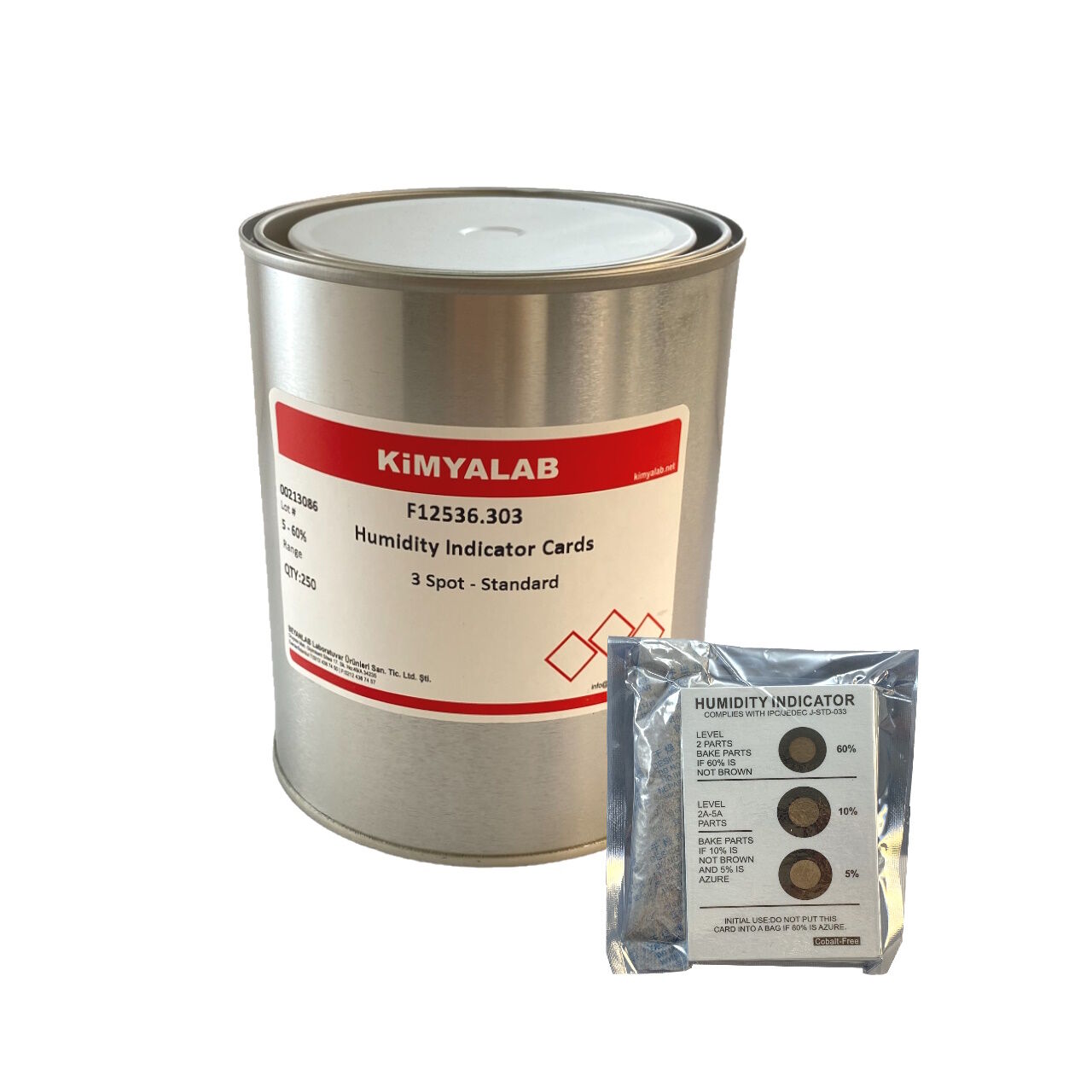 Nem İndikatör Kartı - 3 Noktalı Gösterge Kartları 250adet/Kutu - Standart