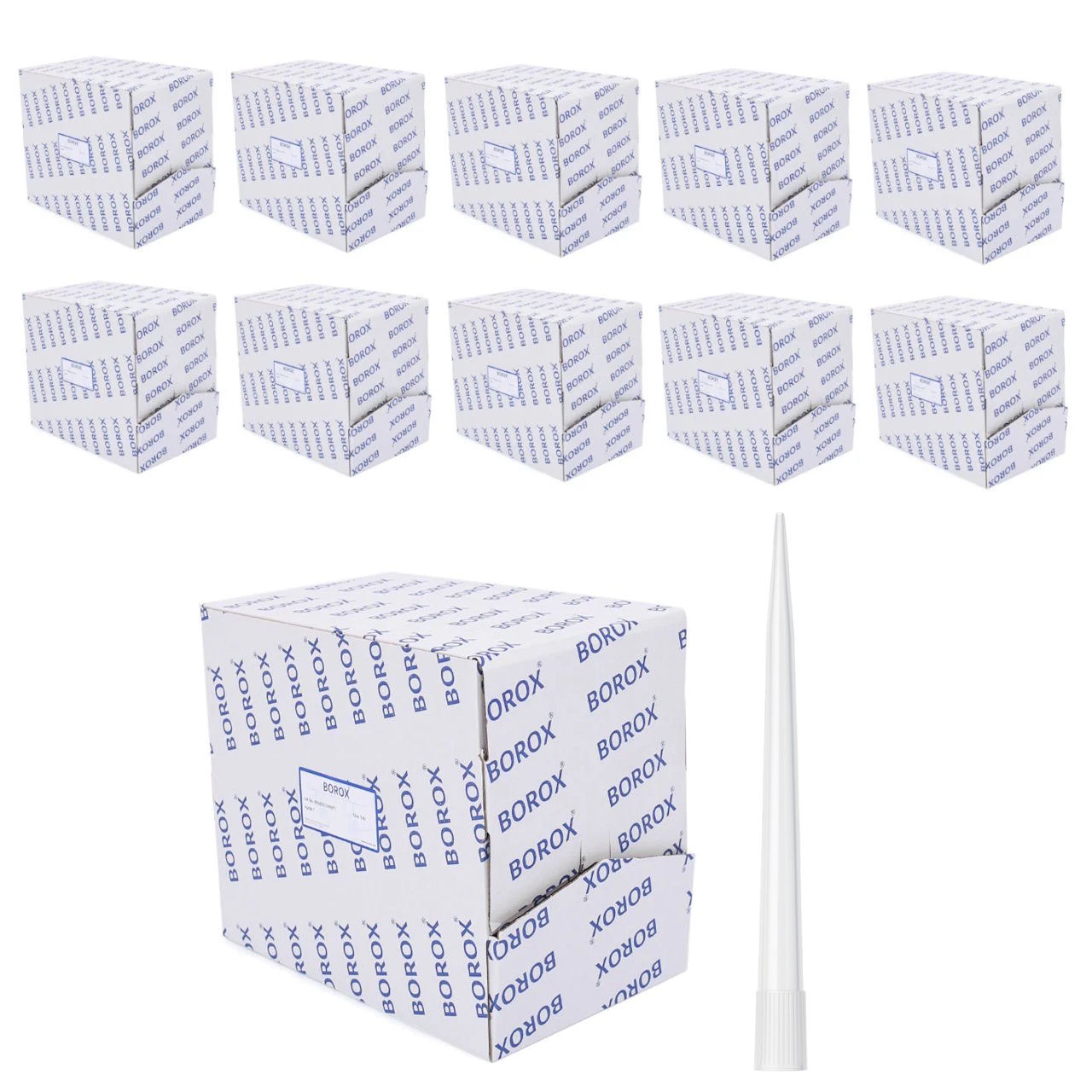 Borox Otomatik Pipet Ucu 5 ml Şeffaf - 1000 Adet/10 Kutu Toptan - 5000µl - CalPro S İçin