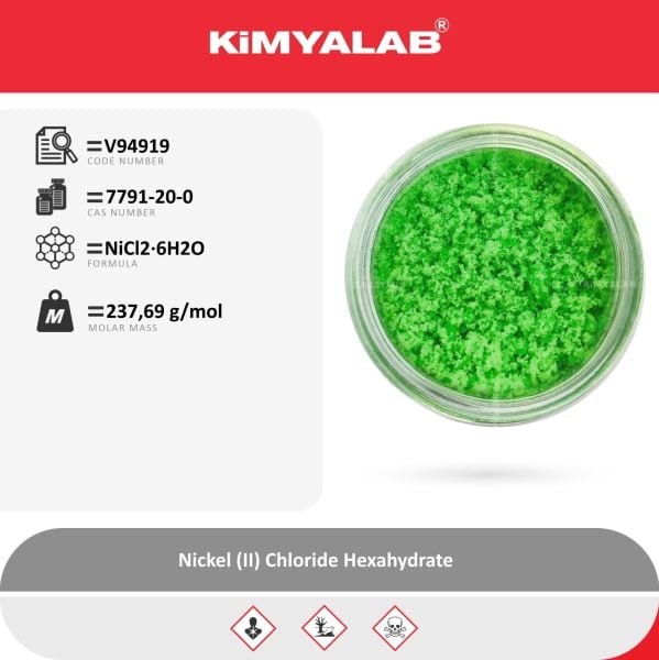 Kimyalab Nikel (II) Klorür 500g - Nickel (II) Chloride Hexahydrate