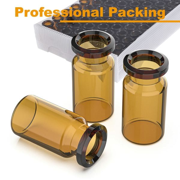 Borox Kapaklı Tıpalı Amber Cam Şişe 50ml - Flakon Şişe - 100 Adet Toptan