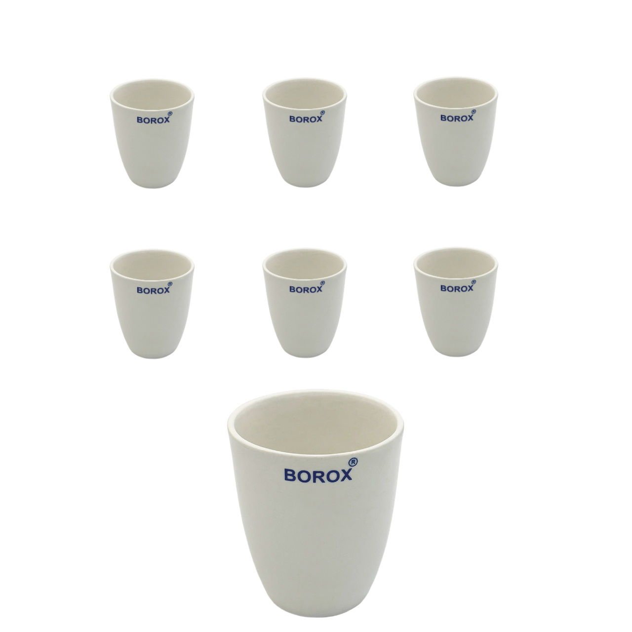 Borox Porselen Kroze - Uzun Form - 55ml - Tall Form Crucible - 6 Adet Toptan