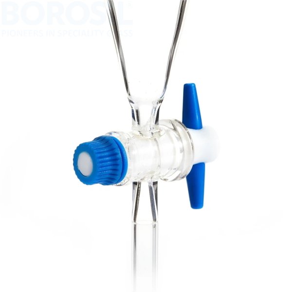 Borosil Cam Ayırma Hunisi 125 ml - Teflon Musluklu Tıpalı