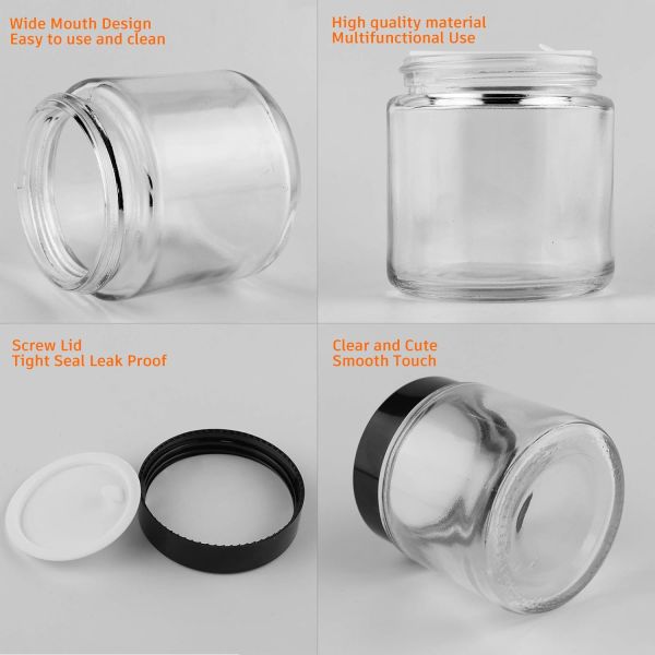 Borox Cam Şişe 100ml - Krem Kavanoz 100cc Kapaklı Şişe