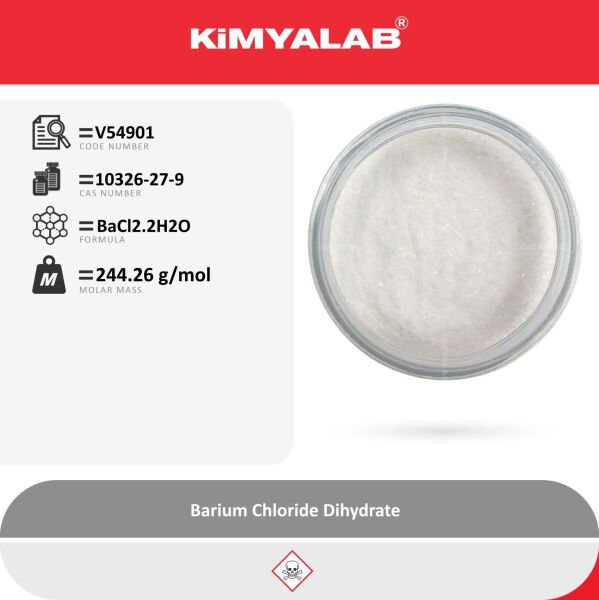 Kimyalab Baryum Klorür - Barium Chloride Dihydrate - 25 Kg-Koli Toptan