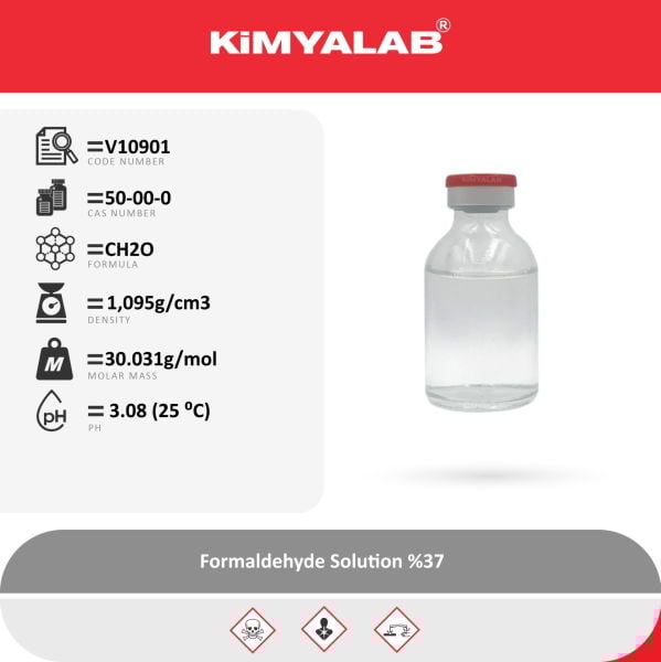 Kimyalab Formaldehit Çözeltisi 1 Litre - Formaldehyde Solution %37