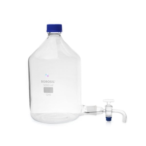 Borosil Cam Aspiratör Şişe 5000 ml - Musluklu Şişe 5 Litre