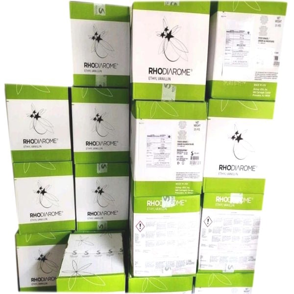 Solvay Rhodiarome Ethyl Vanillin Tozu 25 Kg/Koli - Rhodiarome Ethyl Vanillin Powder - Food Grade