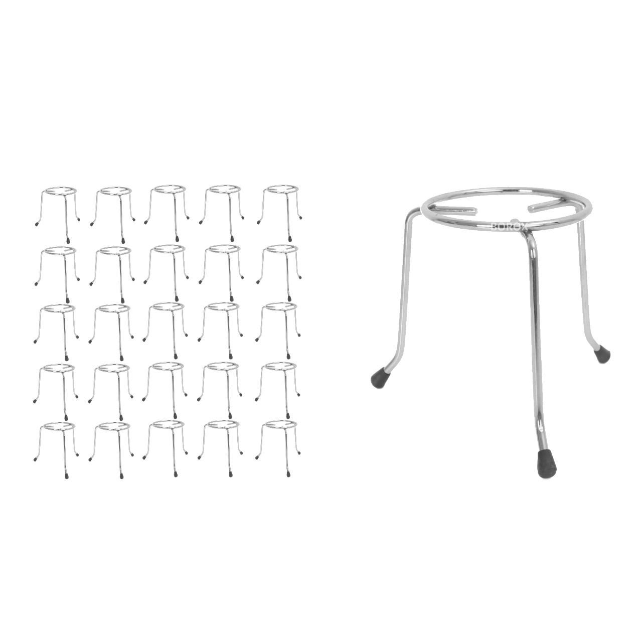 Borox Sac Ayak 115 mm - Tripod İspirto Ocağı - Izgara Telli - 25 Adet Toptan