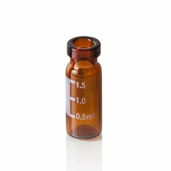 Borox Cam Vial Crimp Kapaklı ND11 - PTFE Septa - Amber 2ml - 100 Adet / Paket