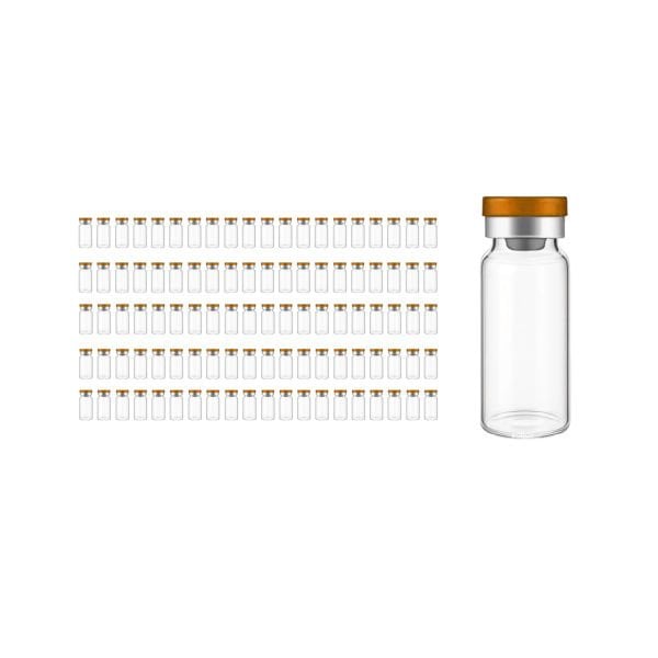 Borox Cam Vial 20 ml - Şeffaf - Crimp ND20 - 100 adet/paket