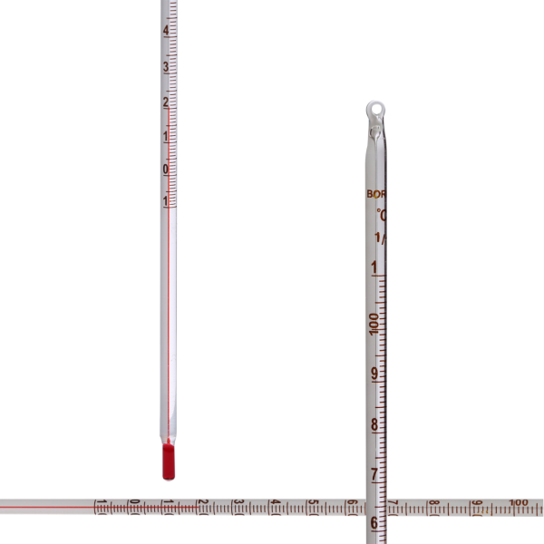 Borox Alkollü Termometre - Kimya Termometresi -10-110C 10lu