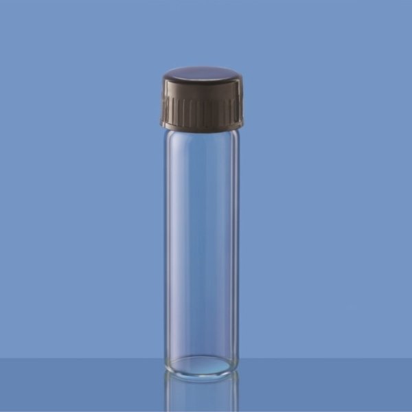 Borosil Cam Deney Tüpü 5ml Dibi Düz - Kapaklı Tüp - 100lü