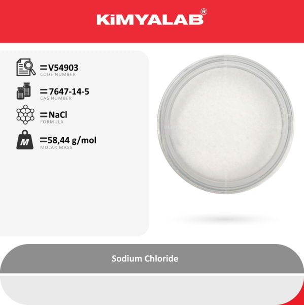 Kimyalab Sodyum Klorür 1 Kg - Sodium Chloride USP - NaCl