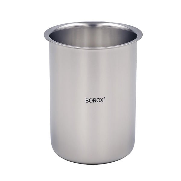Borox Paslanmaz Çelik Beher 1000ml - Laboratuvar Ölçü Kabı 1 Litre