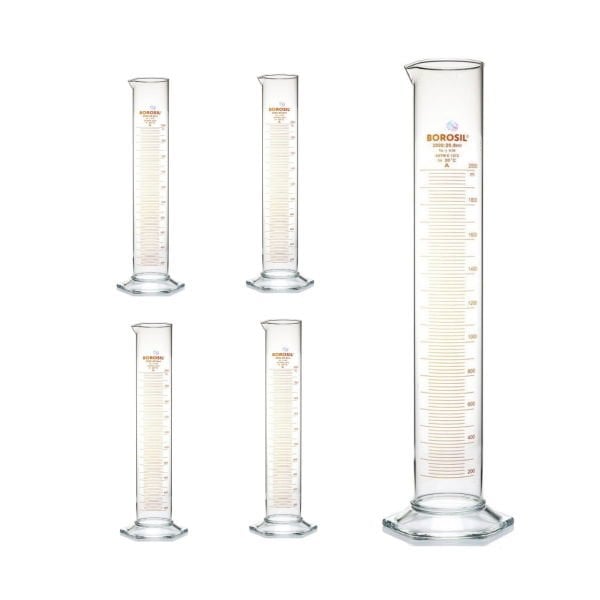 Borosil Cam Mezür 2000 ml - Dereceli Silindir Sertifikalı - 4 Adet Toptan