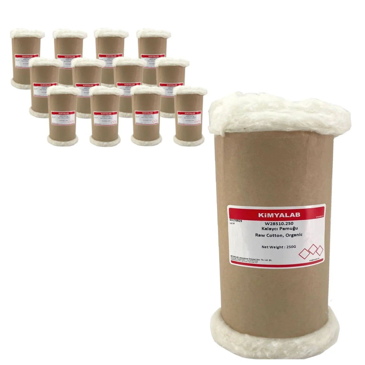 Kimyalab Kalaycı Pamuğu 250G - İşlenmemiş Pamuk Cotton 12li