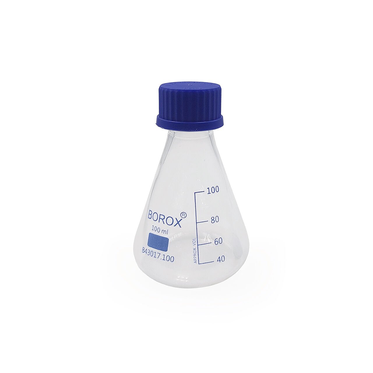 Borox Cam Erlen 100 ml - Erlenmeyer Flask Vida Kapaklı