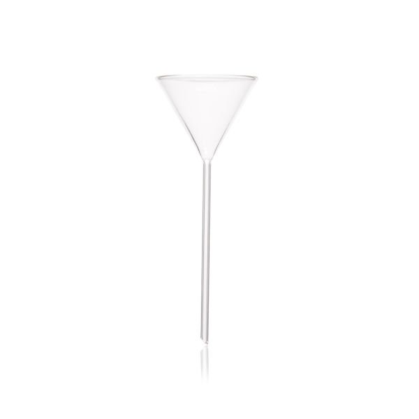 Borox Cam Huni 80 mm - Uzun Saplı Laboratuvar Huni - Analitik Huni