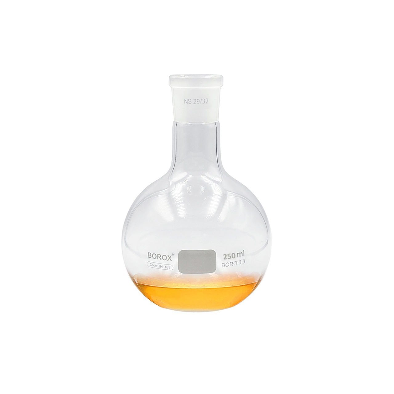 Borox Cam Balon 250 ml - Dibi Düz - Norm Şilifli - 29/32