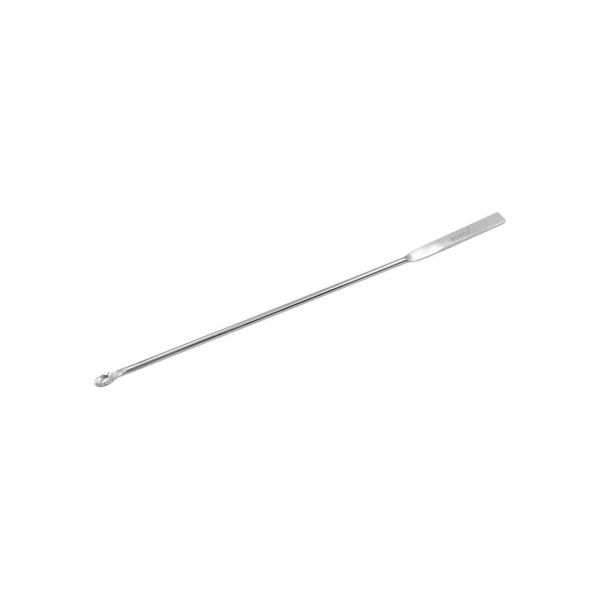 Borox Metal Spatül Mikro Kaşıklı 21 cm - Paslanmaz Çelik Spatula - 12 Adet Toptan