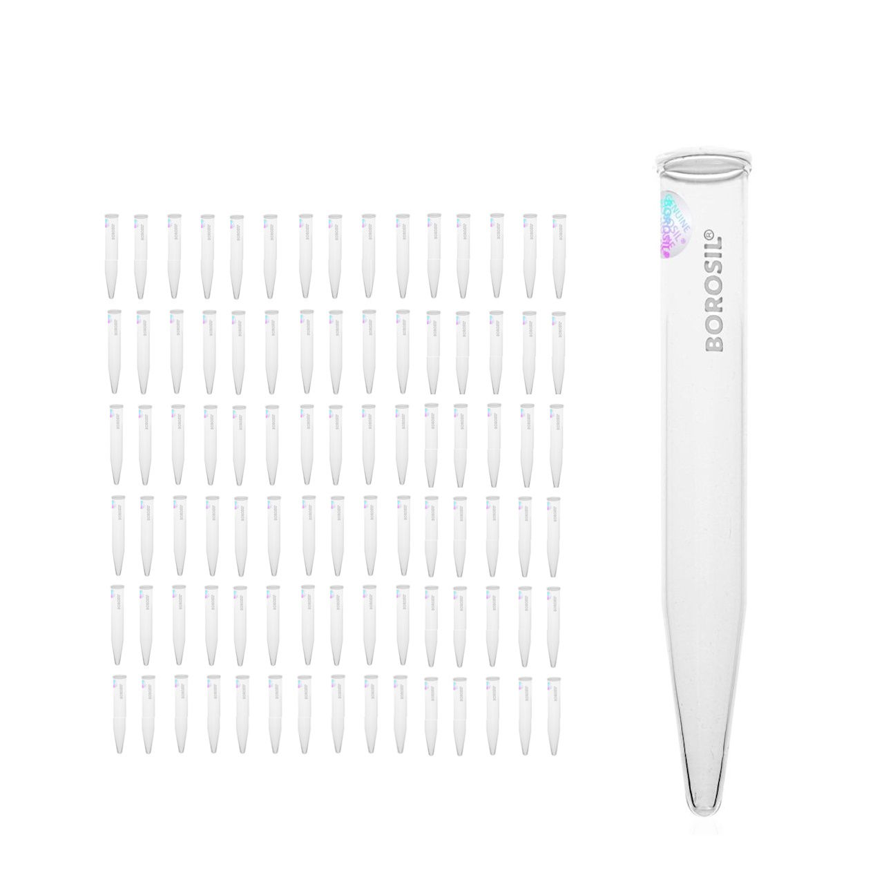 Borosil Cam Santrifüj Test Tüpü 17x120mm Dibi Konik 15ml - 100 Adet