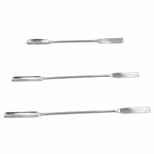 Borox Metal Spatül Oluklu 18 cm - Paslanmaz Çelik Spatula - 12 Adet Toptan