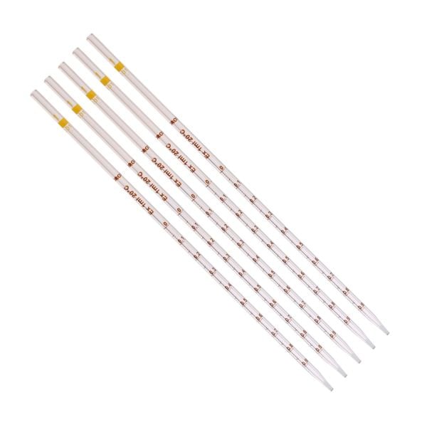 Borox Cam Dereceli Pipet 1 ml - Serolojik Pipet - 10 Adet