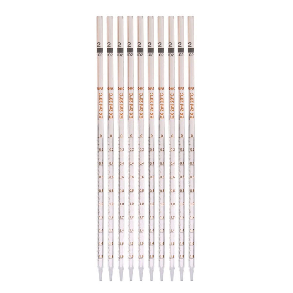 Borox Cam Dereceli Pipet 2 ml - Serolojik Pipet - 10 Adet