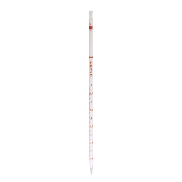 Borox Cam Dereceli Pipet 5 ml - Serolojik Pipet - 10 Adet