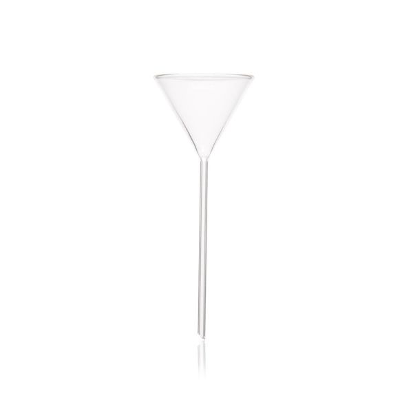 Borox Cam Huni 80 mm - Uzun Saplı Laboratuvar Huni - Analitik Huni - 10 Adet Toptan