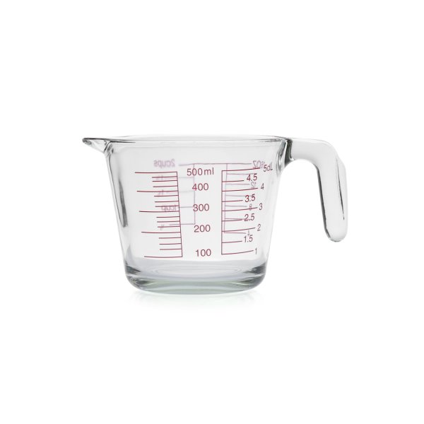 Borox Kulplu Cam Beher 500ml - Ölçü Kabı Beaker - 5 Adet