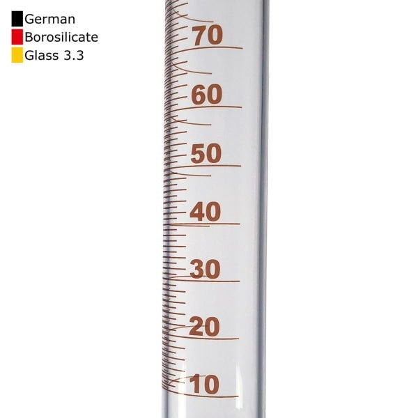 Borox Cam Çalkalamalı Mezür 50 ml - Plastik Tıpalı Dereceli Silindir