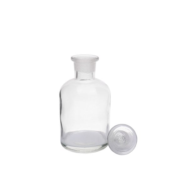 Borox Cam Miyar Şişe 125ml - Şilifli Cam Tıpalı Şişe 12 Adet