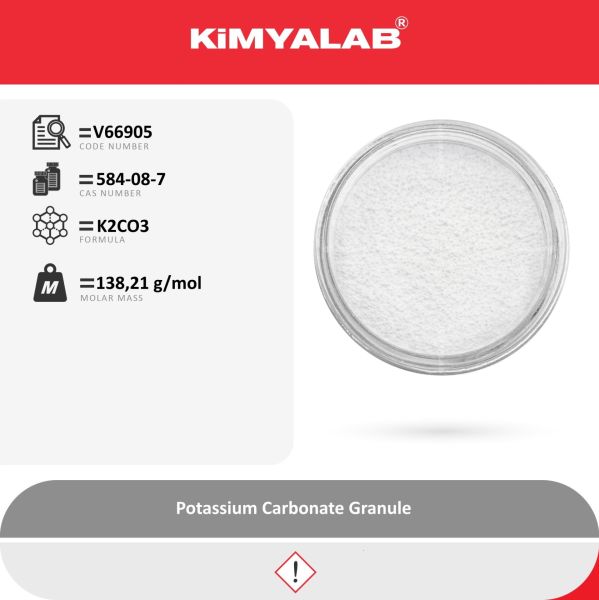 Kimyalab Potasyum Karbonat Granül 500g - Potassium Carbonate Granules