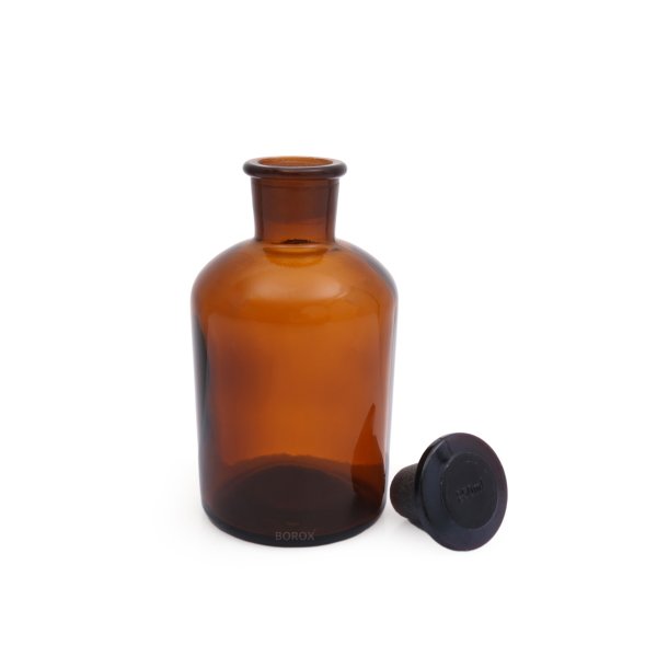 Borox Amber Cam Miyar Şişe 250ml - Şilifli Tıpalı Şişe 12li