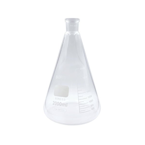 Borox Cam Erlen Şilifli 2000 ml - 29/32 Şilifli Erlenmayer - Erlenmeyer Flask