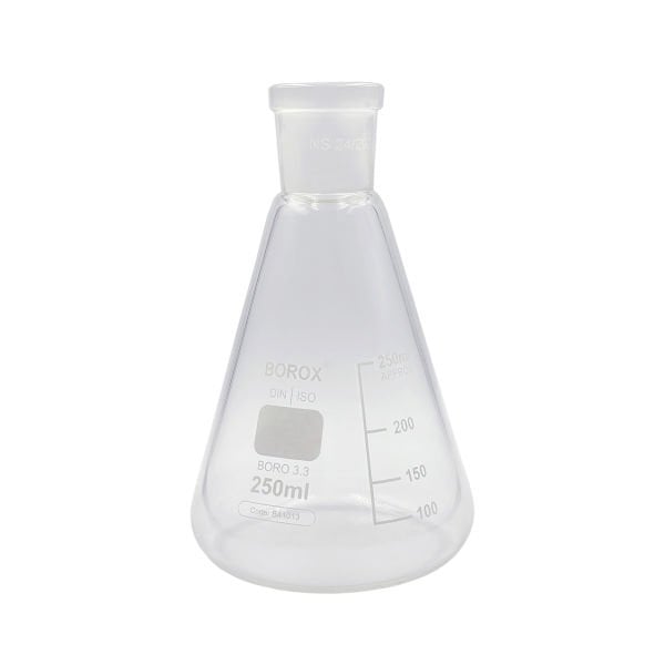 Borox Cam Erlen Şilifli 250 ml - 24/29 Şilifli Erlenmayer - Erlenmeyer Flask