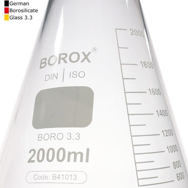 Borox Cam Erlen Şilifli 250 ml - 24/29 Şilifli Erlenmayer - Erlenmeyer Flask
