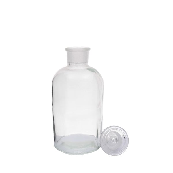 Borox Cam Miyar Şişe 500ml - Şilifli Cam Tıpalı Şişe 12 Adet