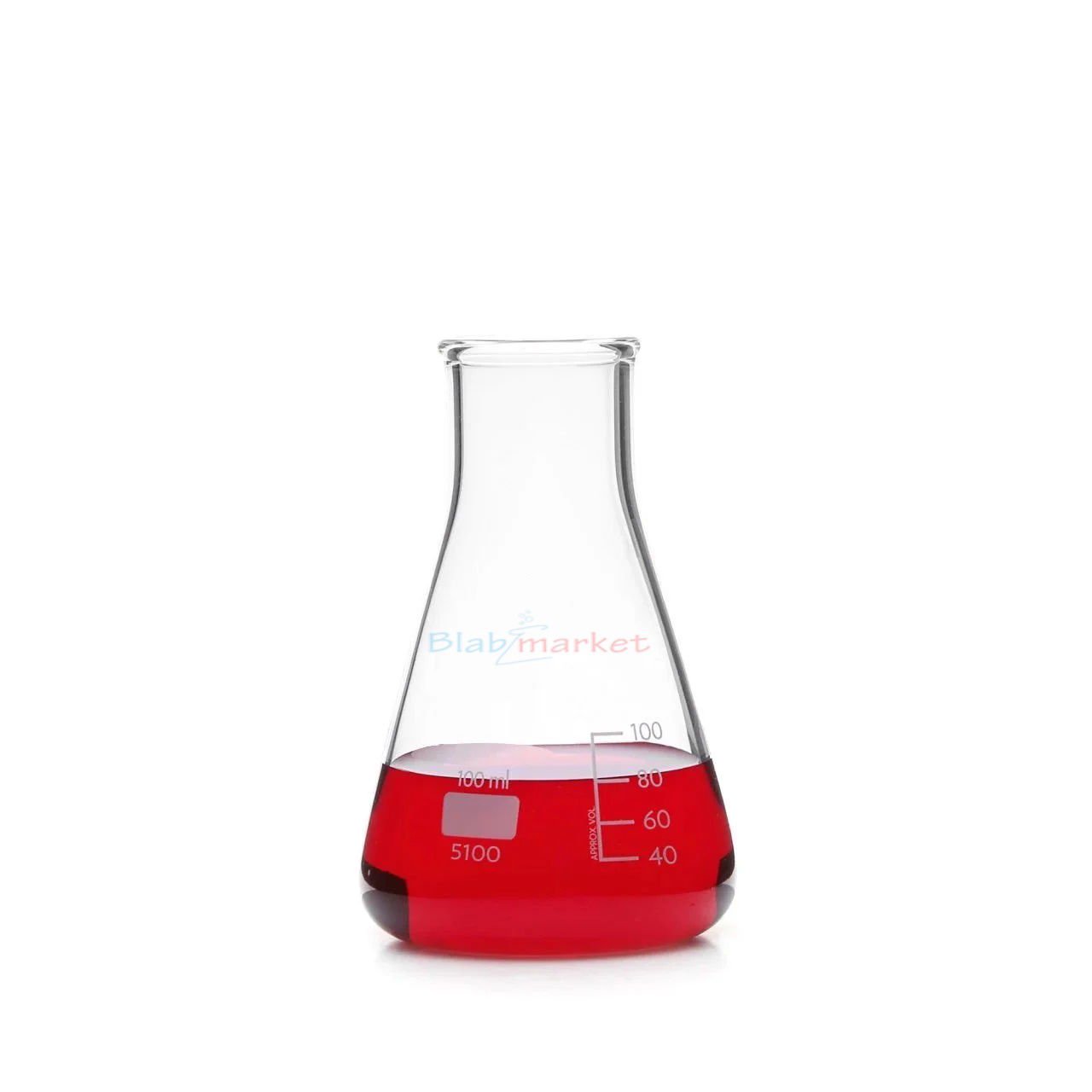 Borox Cam Erlen 100 ml - Erlenmeyer Flask Geniş Boyunlu
